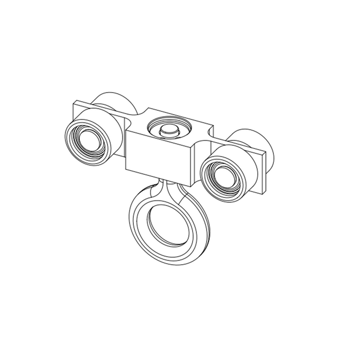 Portable trolley with swivel hook for Savaria & Arjo tracks