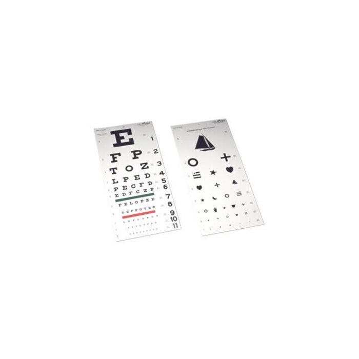 Snellen eye chart 20' distance