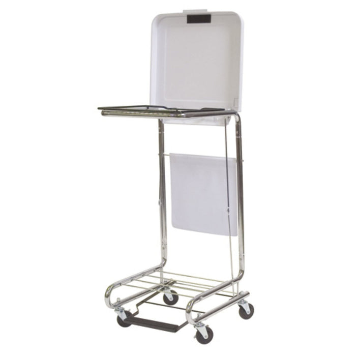 Rolling hamper, square with lid