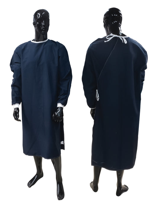 Washable gown with long sleeves