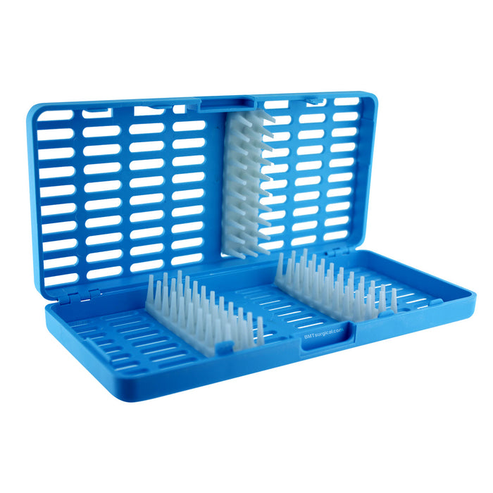 Boîtier de stérilisation en plastique (+9 instruments), 2.5 x 9 x 18.5 cm