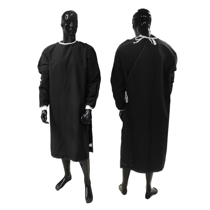 Washable gown with long sleeves