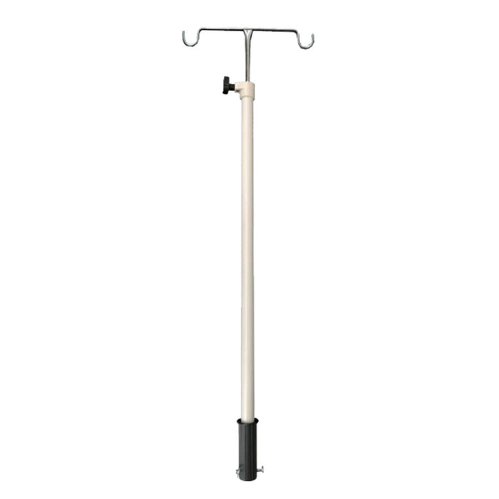 Ajustable Height IV Pole with Two Hooks for Coinfycare Hospital Beds