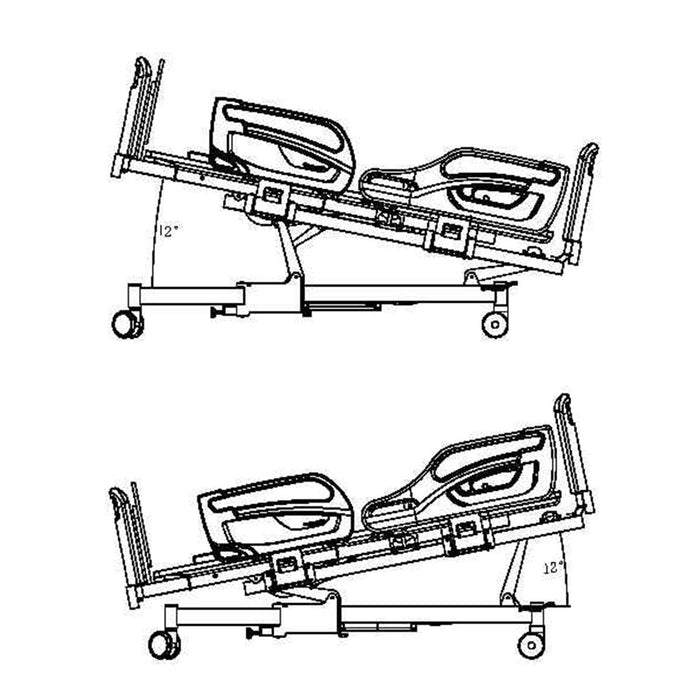 6 Function Tilting Hospital Bed