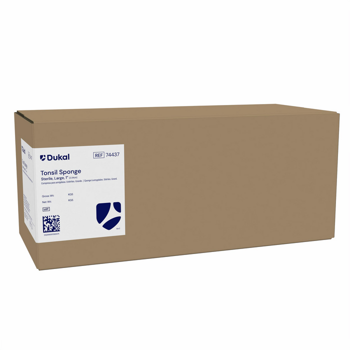 X-ray detectable tonsil sponges on card