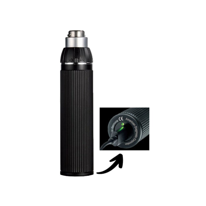 Diagnostix™ 3.5V dermatoscope handle with rechargeable Li-ion battery and USB-C port