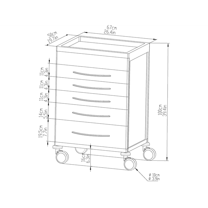 Meditroll anesthesia cart