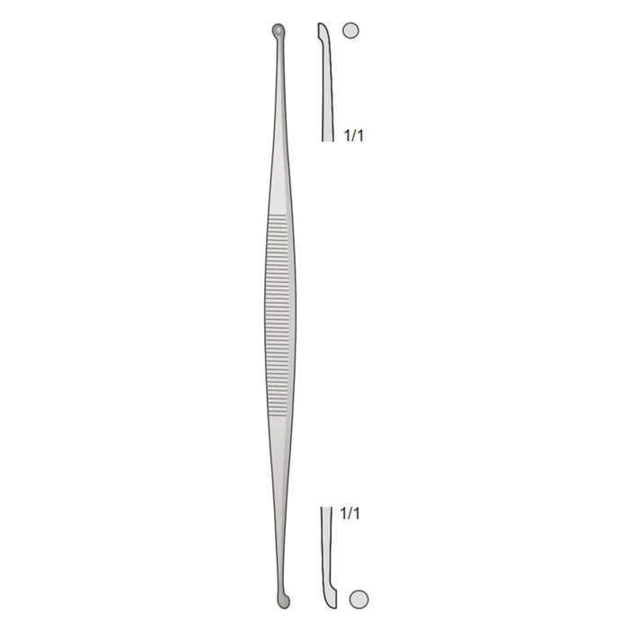 Bone curette Martini straight 14cm