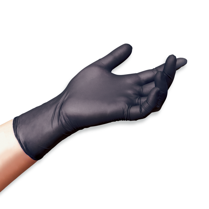 NiteFlex black nitrile examination gloves