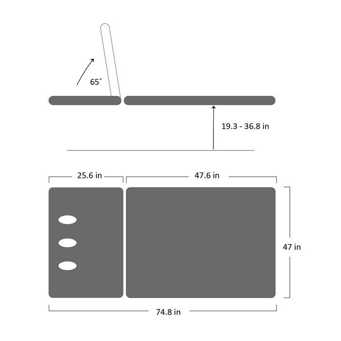 Table de traitement Bobath 2 sections de Coinfycare