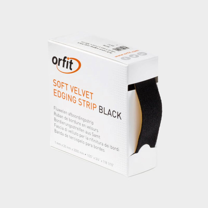 Bande Edging strip en velours noire 0.1x2x300cm