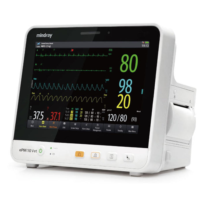 Moniteur de signes vitaux vétérinaire ePM10 Masimo, capnographie en flux secondaire IBP, WL/E de Mindray