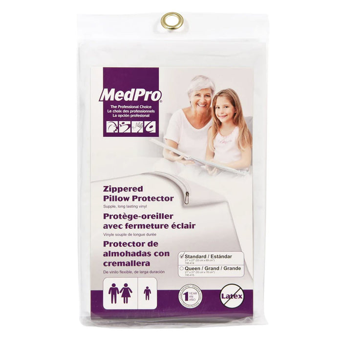 Vinyl Pillow Protector with Zipper