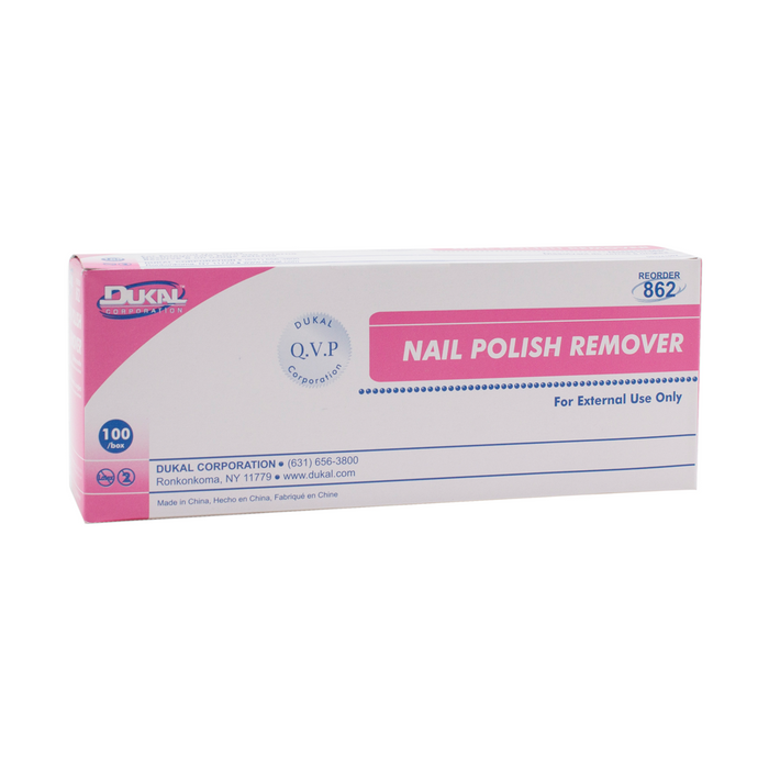 Tampon dissolvant à vernis à ongles s/acétone, 10 x 100 un
