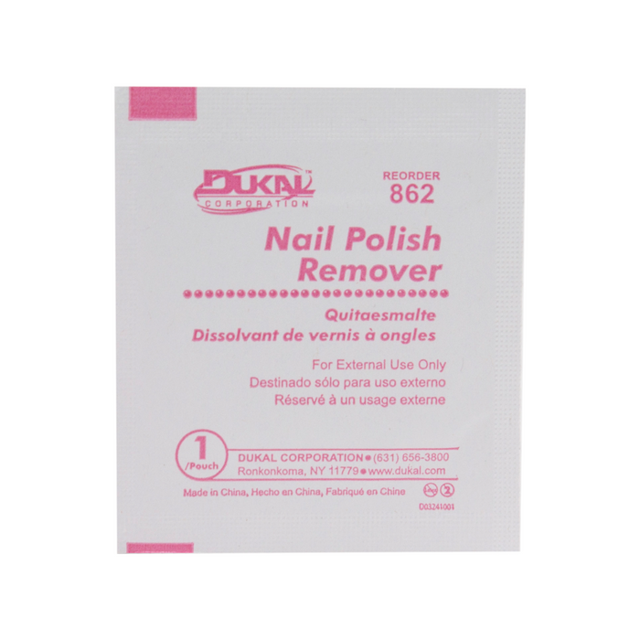 Tampon dissolvant à vernis à ongles s/acétone, 100 un