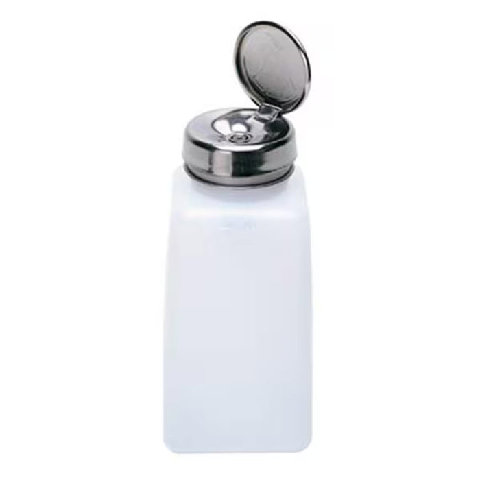 Alcohol dispenser with stainless steel top