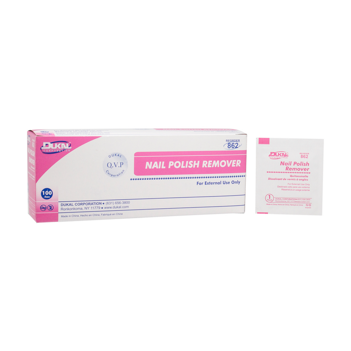 Tampon dissolvant à vernis à ongles s/acétone, 100 un