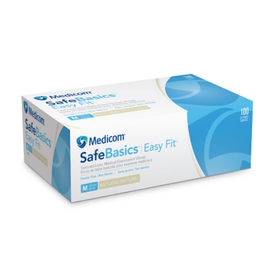 Textured latex gloves Medicom SafeBasics Easy Fit