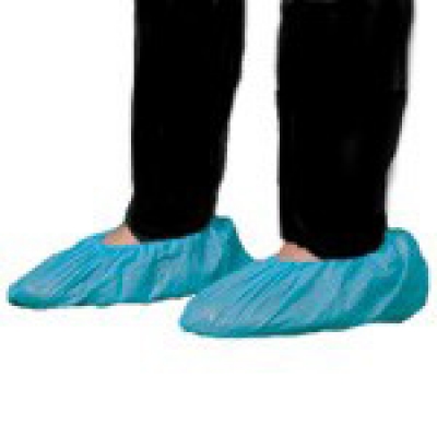 Couvre-chaussure bleu en plastique