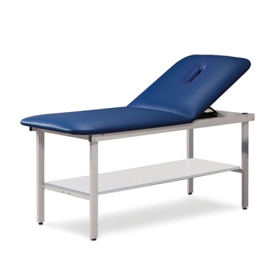 Steel table with adjustable backrest