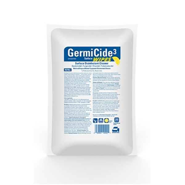 GermiCide<sup>3</sup> surface disinfectant cleaner wipes