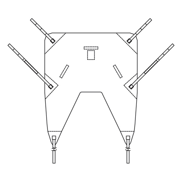 Universal Spacer Sling with taped head support